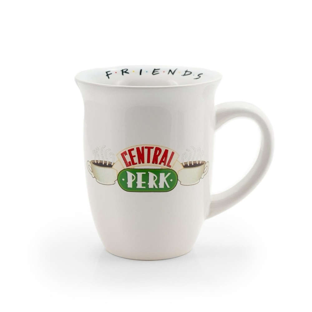Silver Buffalo Friends Central Perk Logo Wide Rim Ceramic Collectible Mug 16 Oz‎